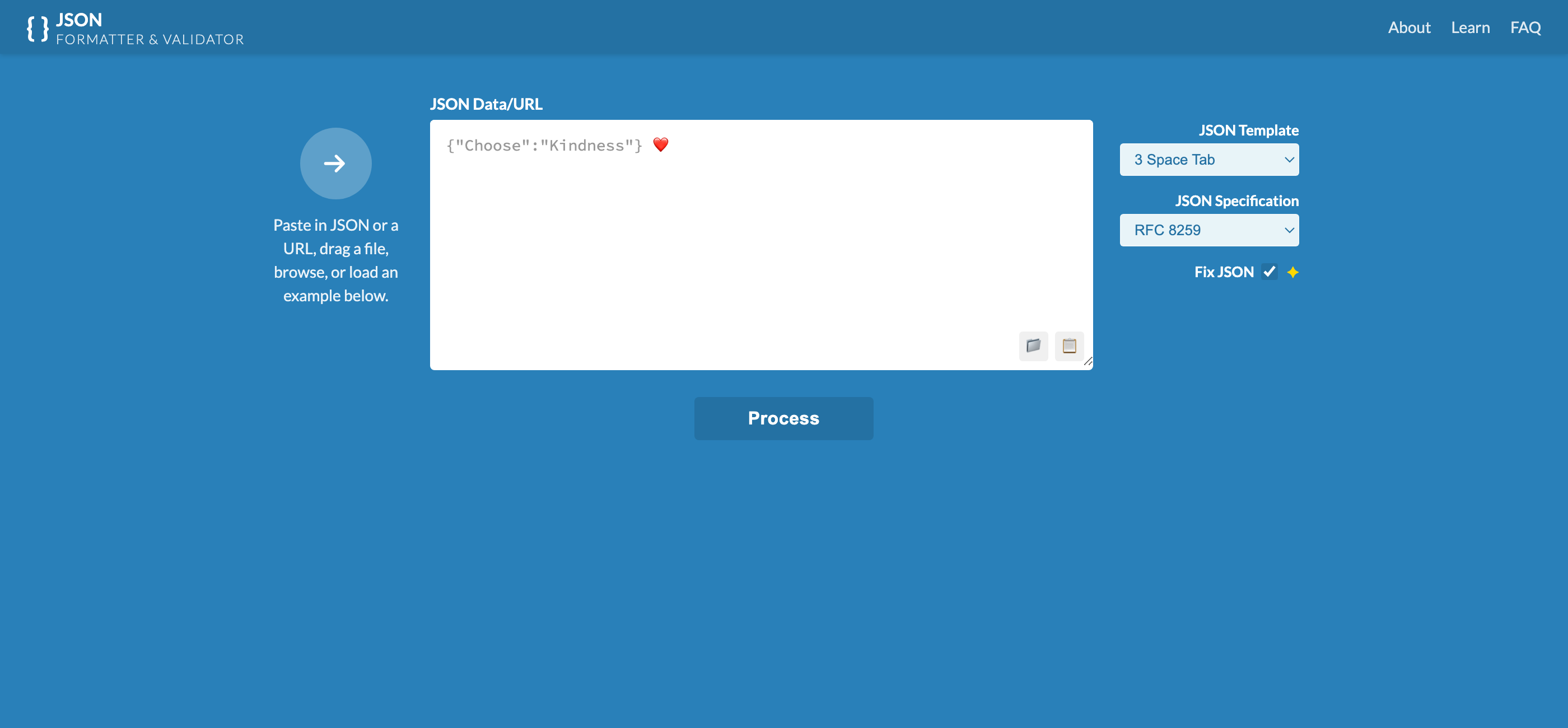 JSON Formatter and Validator browser interface