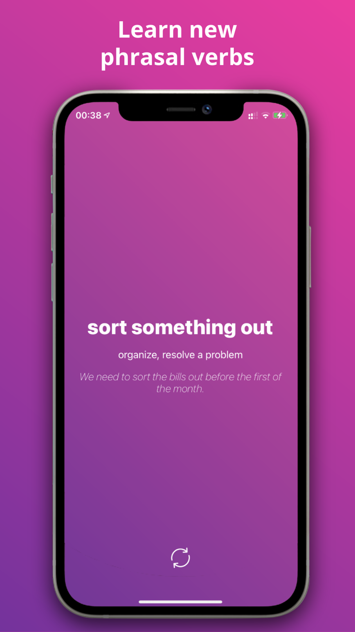 Phrasio phrasal verb meaning and example screen