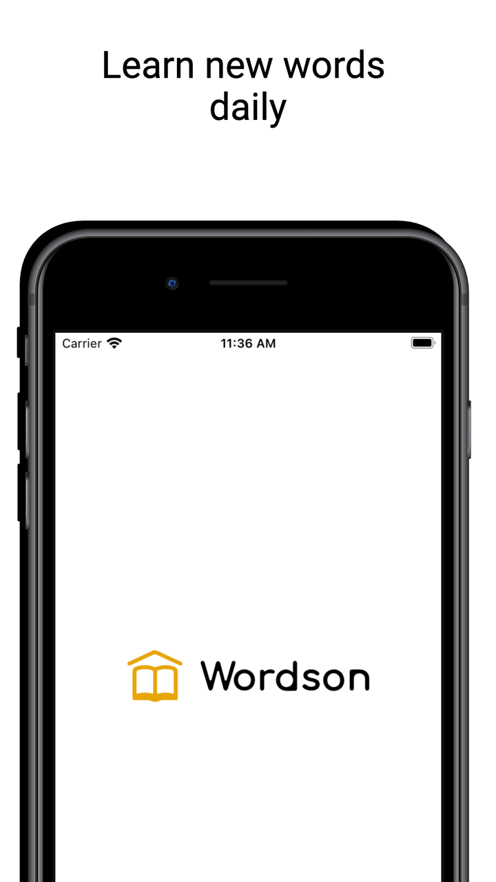 Wordson saved words and learning progress screen